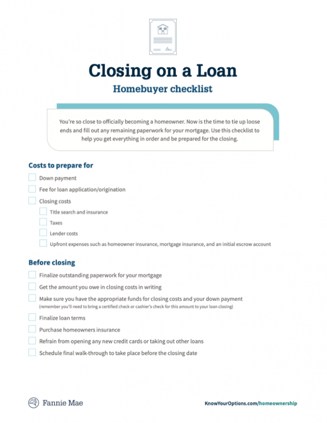 Closing on a Loan