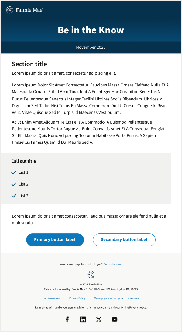 Newsletter Email