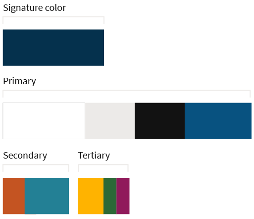 Fannie Mae color palette chart for mobile